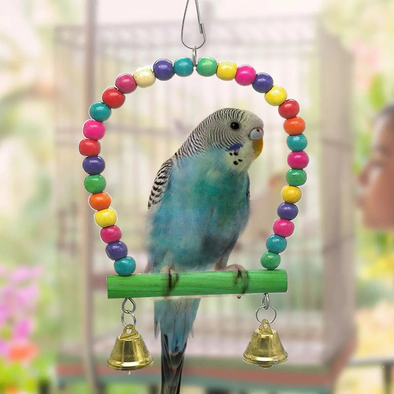 Mrli Pet 6 Pack Bird Swing Toys-Parrot Bell Toys for Budgie,Parakeets, Cockatiels, Conures and Love Birds Animals & Pet Supplies > Pet Supplies > Bird Supplies > Bird Toys Mrli Pet   