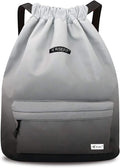 Waterproof Drawstring Bag, Gym Bag Sackpack Sports Backpack for Men Women Girls Home & Garden > Household Supplies > Storage & Organization Risefit 10-gradual Grey  