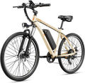 Jasion EB5 Electric Bike for Adults with 360Wh Removable Battery, 40Miles 20MPH Commuting Electric Mountain Bike with 350W Brushless Motor, Shimano 7 Speed, 26" Tires and Front Fork Suspension Sporting Goods > Outdoor Recreation > Cycling > Bicycles GUANGDONG SHUNDE JUNHAO SCIENCE & TECHNOLOGY DEVELOPMENT CO.,LTD Khaki  
