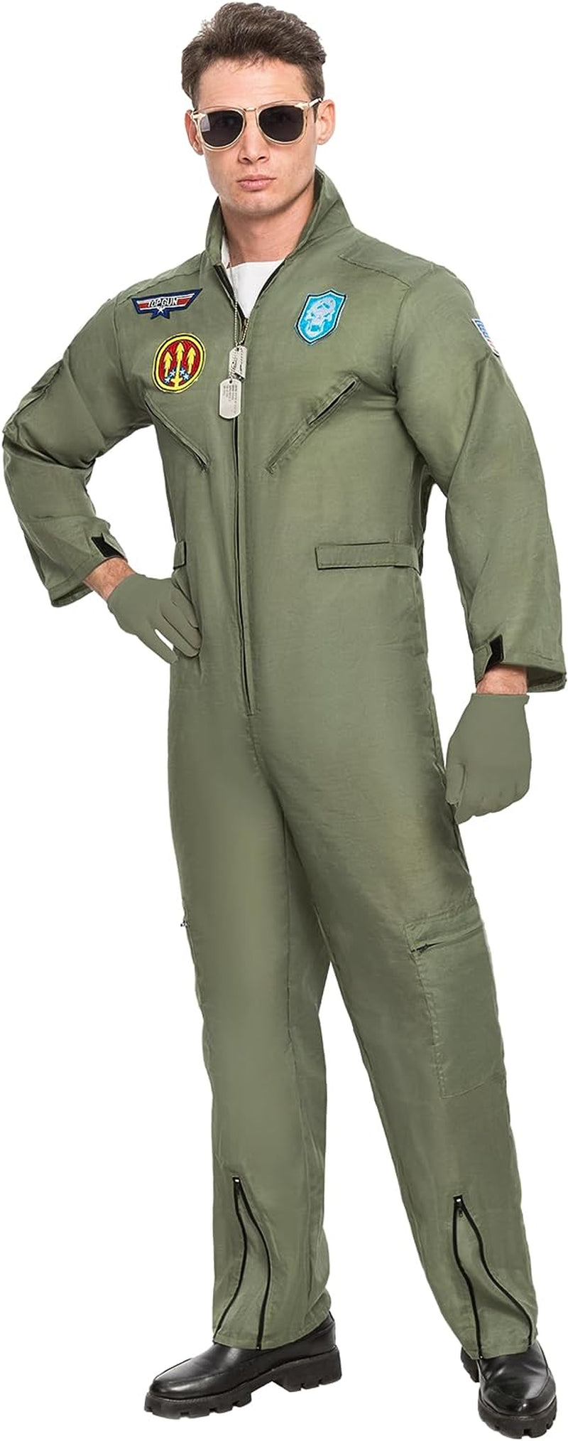 Spooktacular Creations Men’S Flight Pilot Adult Costume with Accessory for Halloween Party  Spooktacular Creations   