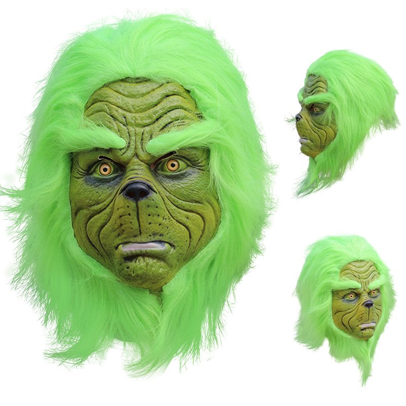 Cooltop Santa Claus Costume How to Stole Christmas Cosplay Costumes Mask for Xmas Party Apparel & Accessories > Costumes & Accessories > Masks Cooltop 1pc Green Mask  