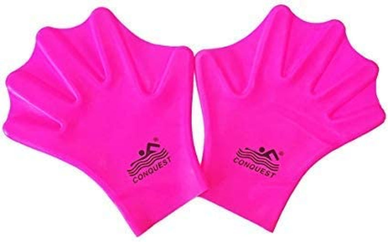 Silicone Webbed Swimming Gloves Aqua Fit Swim Training Gloves Web Gloves Swimming,Closed Full Finger Webbed Water Gloves Unisex Adult,2Pcs