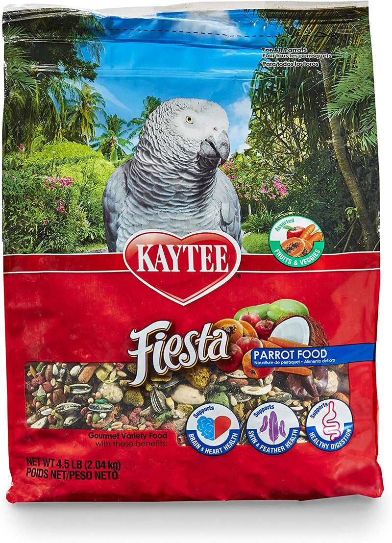 Kaytee Fiesta Parrot Pet Bird Food, 4.5 Pound Animals & Pet Supplies > Pet Supplies > Bird Supplies > Bird Food Central Garden & Pet 4.5 Pound (Pack of 1)  