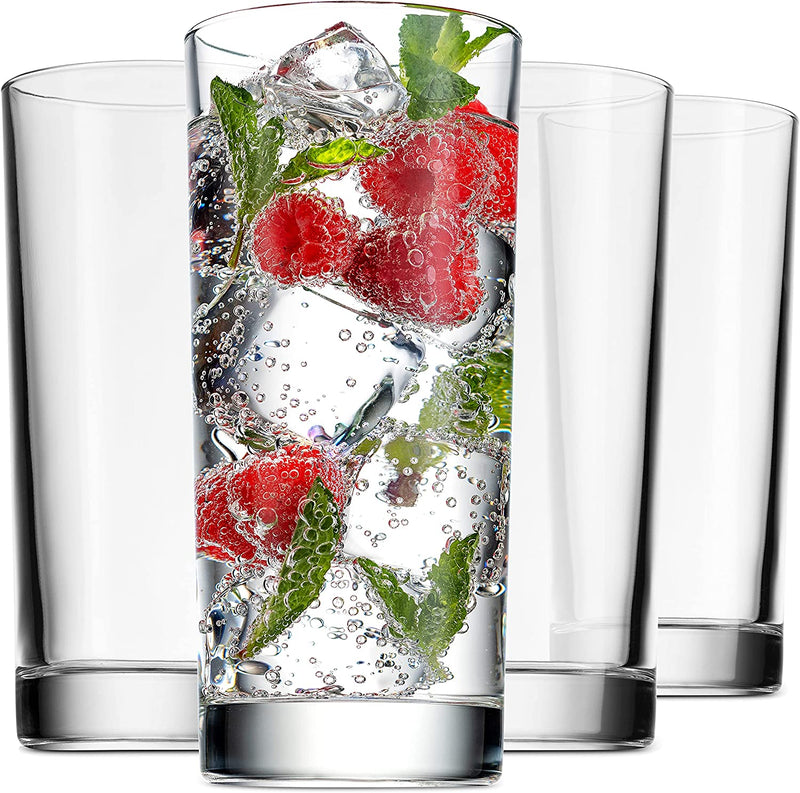 Godinger Highball Drinking Glasses, Italian Made Tall Glass Cups, Water Glasses, Cocktail Glasses - Made in Italy, 14Oz, Set of 4 Home & Garden > Kitchen & Dining > Tableware > Drinkware Godinger   