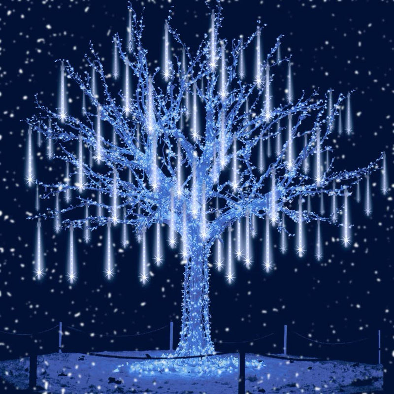 Rain Drop Lights, Aukora LED Meteor Shower Lights, Xmas Lights Outdoor 12 Inch 8 Tubes, Icicle Snow Falling Lights for Xmas Halloween Party Holiday Garden Tree Thanksgiving Christmas Decoration Home & Garden > Decor > Seasonal & Holiday Decorations HomeTimes 12in/30cm White 