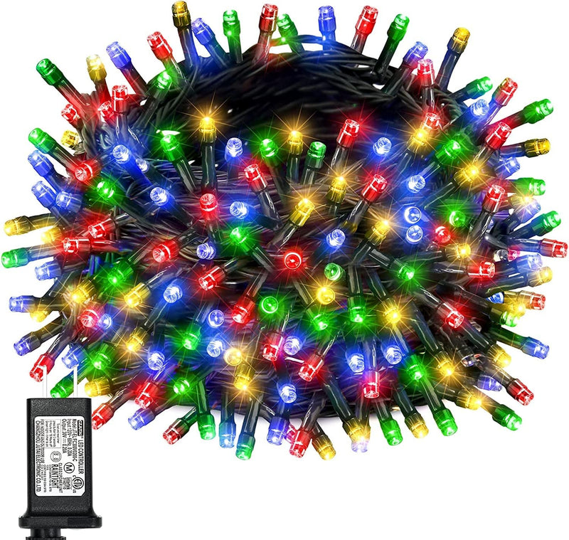 EALEBE 200 LED Christmas String Lights, 66FT Christmas Decorative Lights Waterproof, LED Fairy Lights 8 Modes, Green Wire, for Indoor Outdoor Christmas Party Wedding Home Decoration - Multicolor Home & Garden > Lighting > Light Ropes & Strings EALEBE Multicolor  