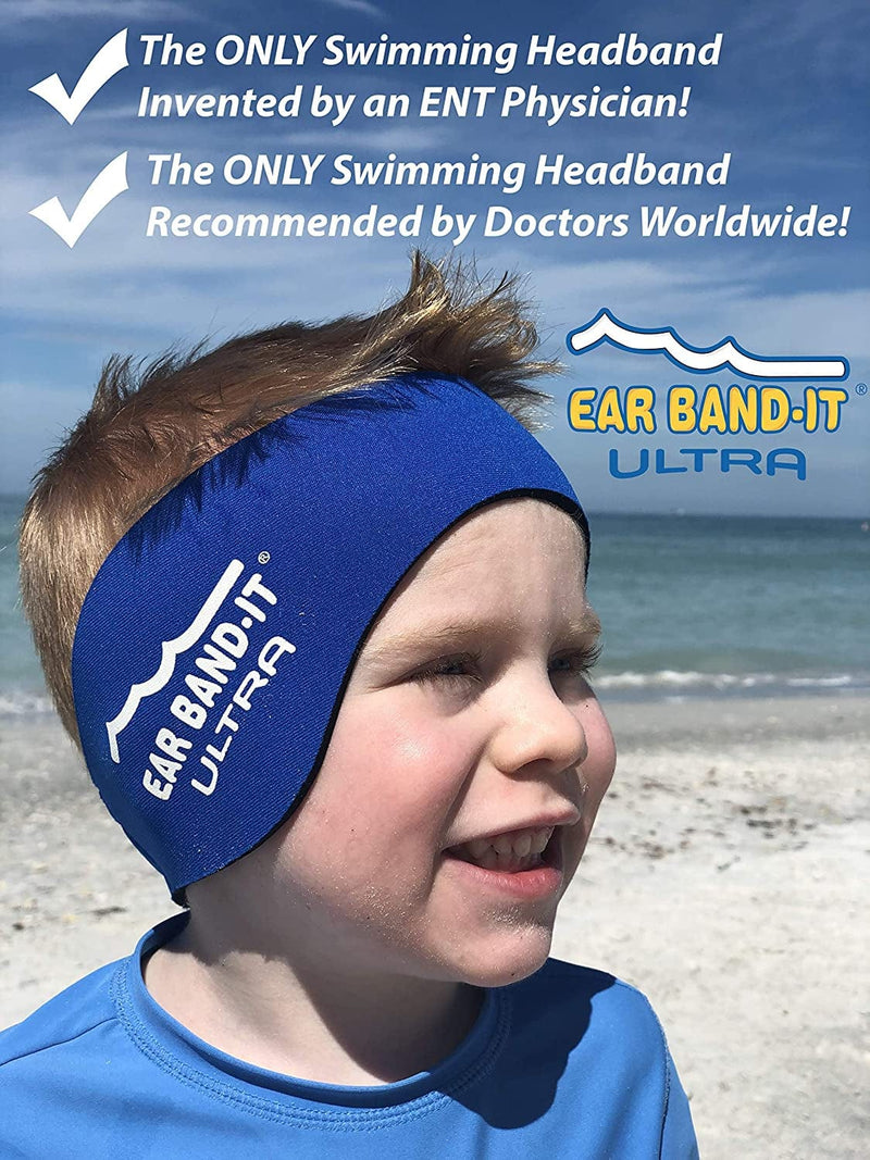 EAR BAND-IT Ultra Swimming Headband - Best Swimmer'S Headband - Keep Water Out, Hold Earplugs in - Doctor Recommended - Secure Ear Plugs - Invented by ENT Physician - Small (See Size Chart) Sporting Goods > Outdoor Recreation > Boating & Water Sports > Swimming Ear Band-It   