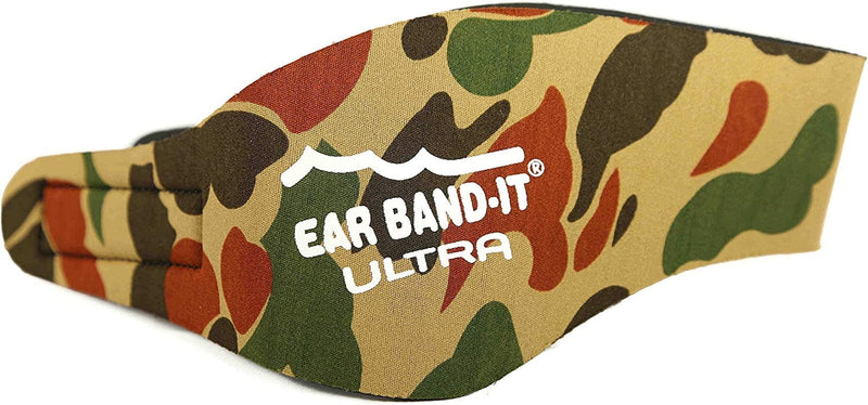 EAR BAND-IT Ultra Swimming Headband - Best Swimmer'S Headband - Keep Water Out, Hold Earplugs in - Doctor Recommended - Secure Ear Plugs - Invented by ENT Physician - Small (See Size Chart) Sporting Goods > Outdoor Recreation > Boating & Water Sports > Swimming Ear Band-It Camo Small 