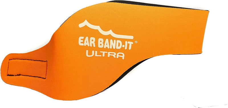 EAR BAND-IT Ultra Swimming Headband - Best Swimmer'S Headband - Keep Water Out, Hold Earplugs in - Doctor Recommended - Secure Ear Plugs - Invented by ENT Physician - Small (See Size Chart) Sporting Goods > Outdoor Recreation > Boating & Water Sports > Swimming Ear Band-It Orange 1 Count (Pack of 1) 