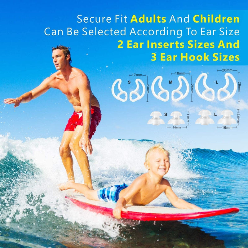 Ear Plugs for Swimming, Softvox Swimming Ear Plugs for Adults Men Women Juniors Swimmers - Block Water Out, Super Soft, Custom Fit, Silicone Water Earplugs for Swim Pool Shower Bathing Water Sports Sporting Goods > Outdoor Recreation > Boating & Water Sports > Swimming softvox   