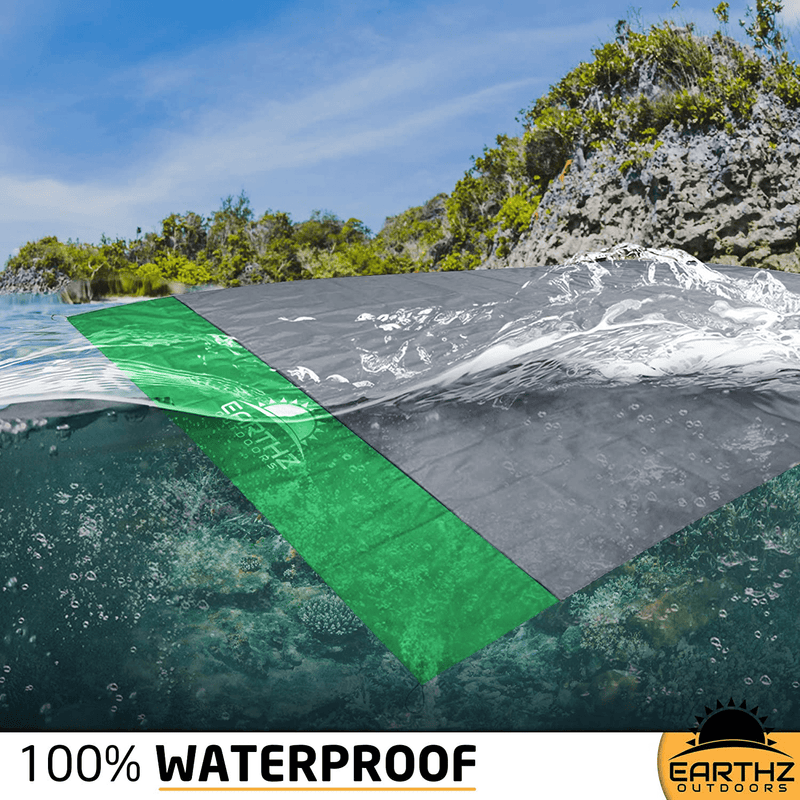 EARTHZ Waterproof Picnic Blanket 55x60 Outdoor Pocket Blanket for Beach, Camping, Hiking, Festival, Park - Sandproof Small Tarp - Compact Travel Mat Home & Garden > Lawn & Garden > Outdoor Living > Outdoor Blankets > Picnic Blankets Earthz Outdoors   