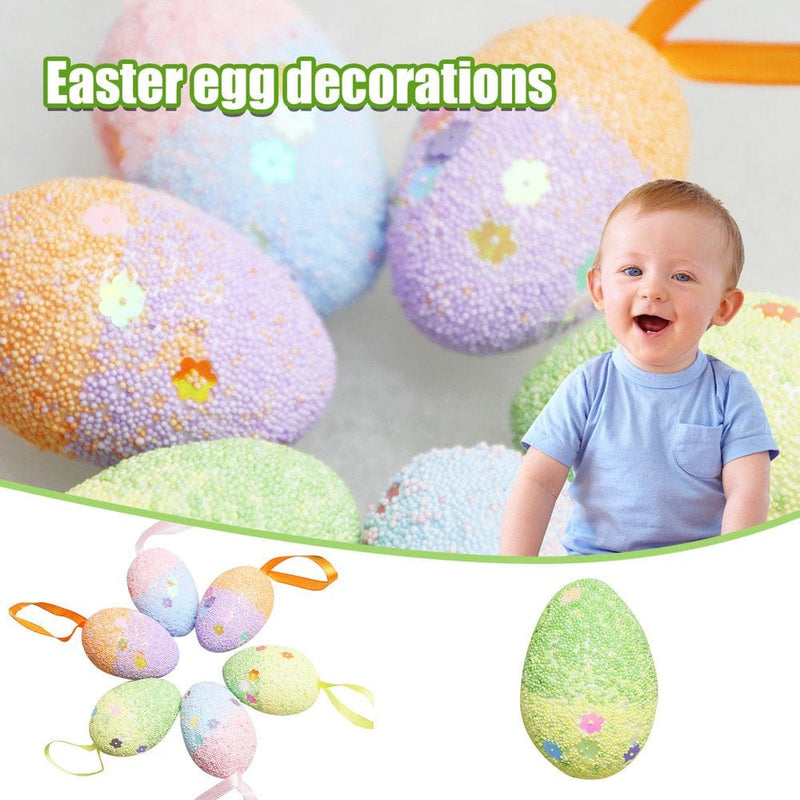 Easter Decor Easter Hanging Eggs Foam Corlorful Easter Hanging Ornaments Easter Decoration