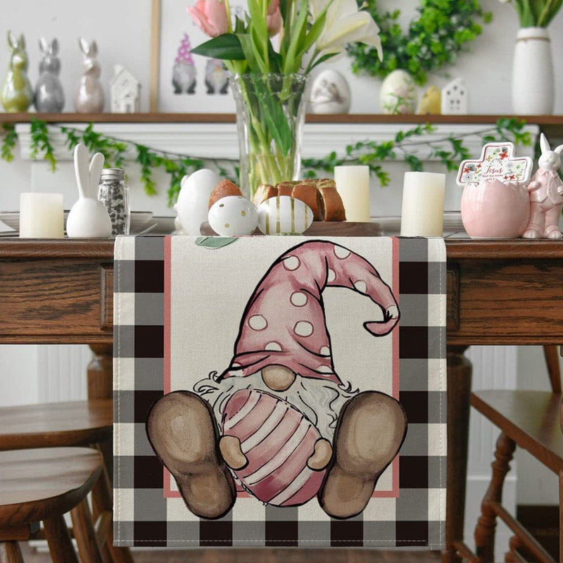 Easter Decorations Easter Table Flag Holiday Bunny Egg Little Printed Linen Tablecloth Easter Decorations for Home Home & Garden > Decor > Seasonal & Holiday Decorations KOL DEALS   