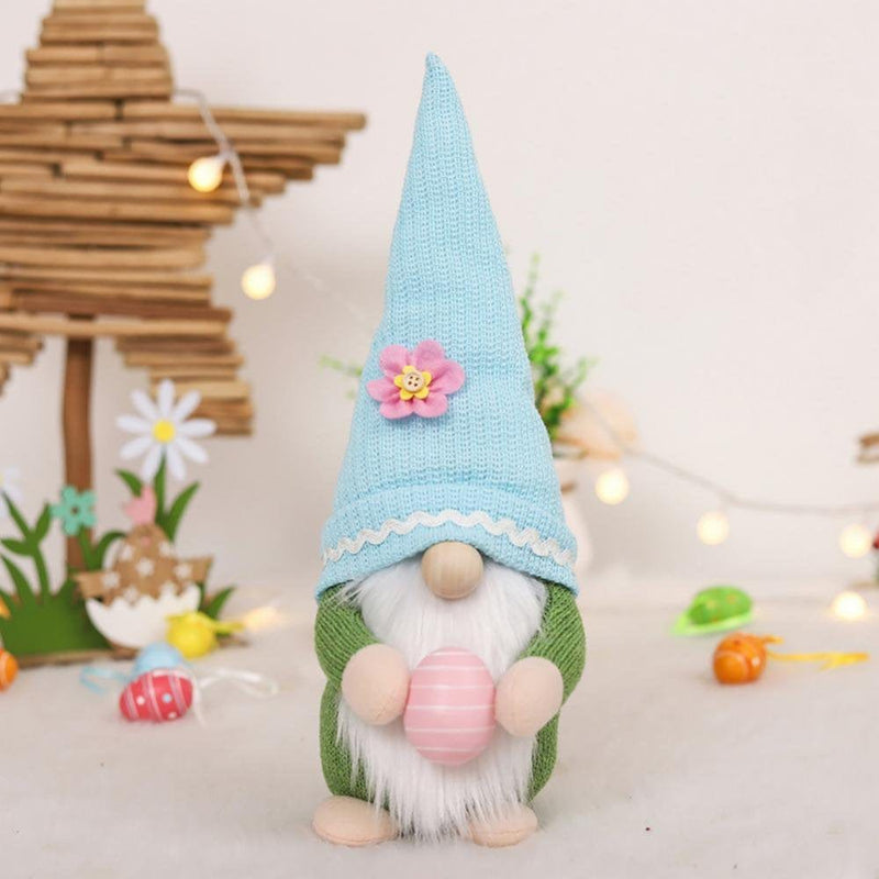 Easter Decorations,Handmade Gnome Faceless Plush Doll,Easter Gifts for Kids/Women/Men,Easter Decorations Ornaments for the Home Home & Garden > Decor > Seasonal & Holiday Decorations PANDADA Blue  