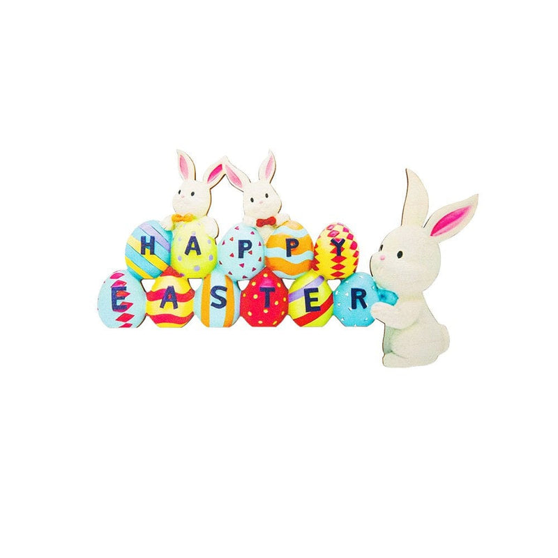 Easter Decorations Outdoor 1PC Easter Door Frame Decorations Spring Bunny and Easter Eggs Door Corner Sign Decor Easter Ornament Wood Easter Door Decorations Party Supplies for Easter Door Window