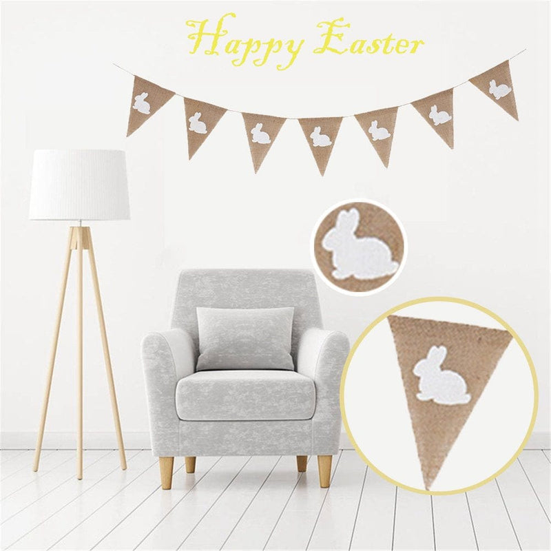 Easter Flag Seven Slices Bunny Easter Decorations Home & Garden > Decor > Seasonal & Holiday Decorations Home   