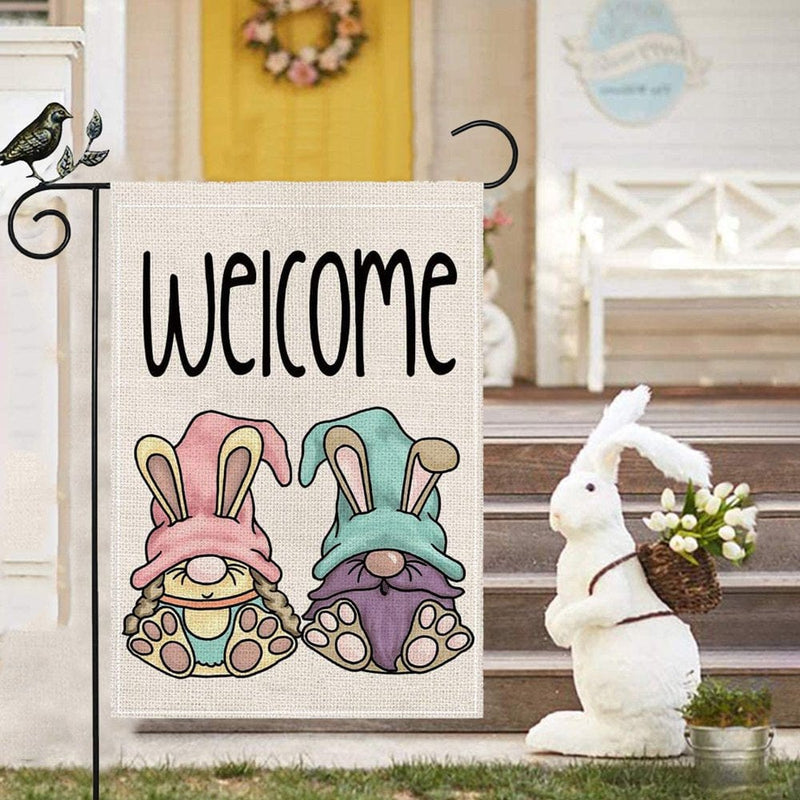 Easter Garden Flag Double Sided Easter Decorations Outdoor Home & Garden > Decor > Seasonal & Holiday Decorations Home   