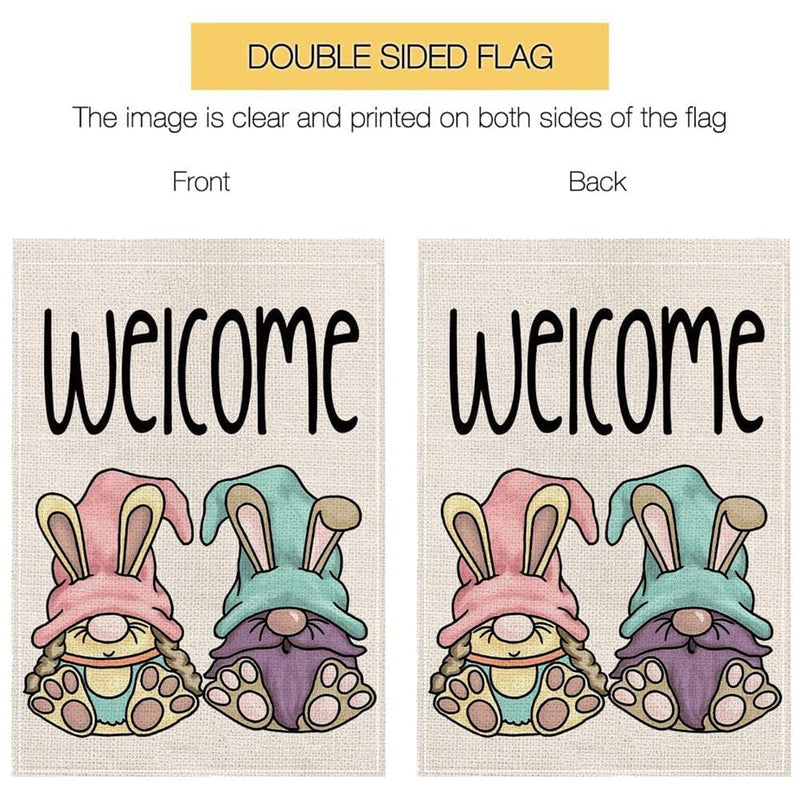 Easter Garden Flag Double Sided Easter Decorations Outdoor Home & Garden > Decor > Seasonal & Holiday Decorations Home   