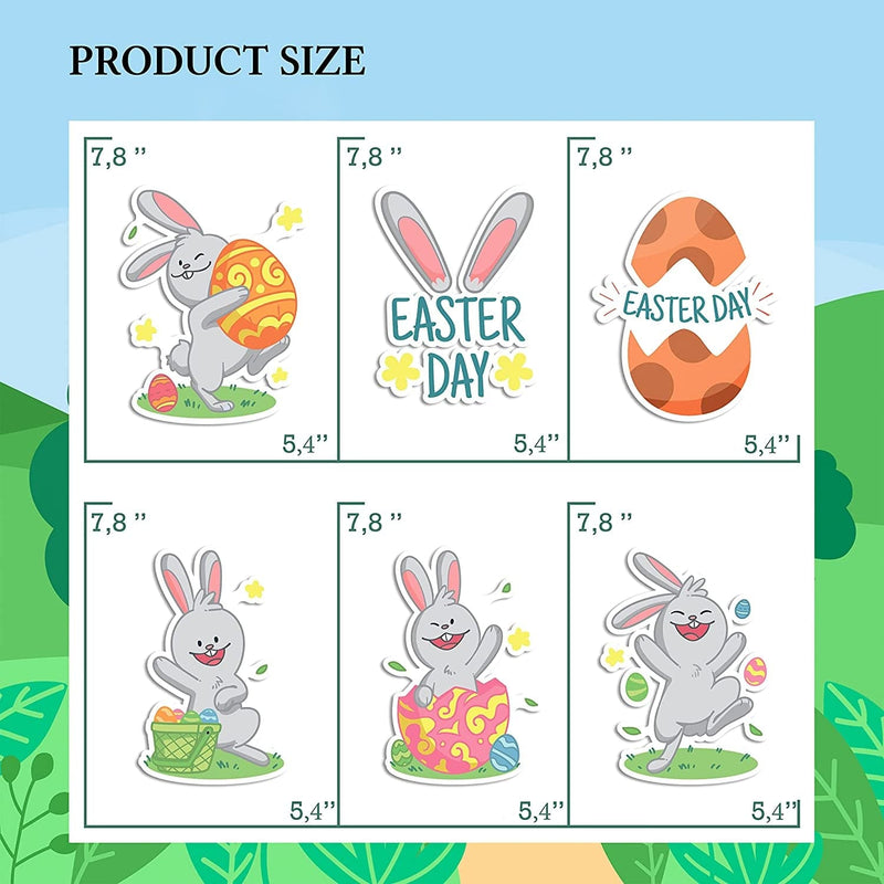 Easter Magnets - Refrigerator Magnets for Easter Decorations - Easter Bunny Magnets - Set of 6 Fridge Magnets - Magnetic Easter Bunny Decor - Fridge Magnets for Toddlers - Car Magnet Home & Garden > Decor > Seasonal & Holiday Decorations Redwix   