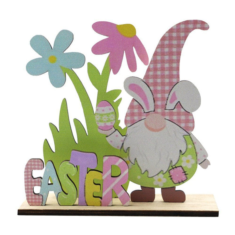 Easter Table Decorations Centerpiece Signs for Dining Room Table Easter Bunny for Spring Holiday Easter Party Décor Ornament Indoor Outdoor Garden Yard Lawn Party Supplies Home & Garden > Decor > Seasonal & Holiday Decorations JANDEL Style F  