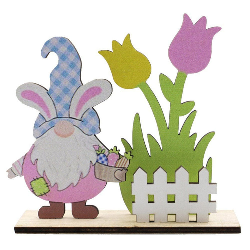 Easter Table Decorations Centerpiece Signs for Dining Room Table Easter Bunny for Spring Holiday Easter Party Décor Ornament Indoor Outdoor Garden Yard Lawn Party Supplies Home & Garden > Decor > Seasonal & Holiday Decorations JANDEL Style E  