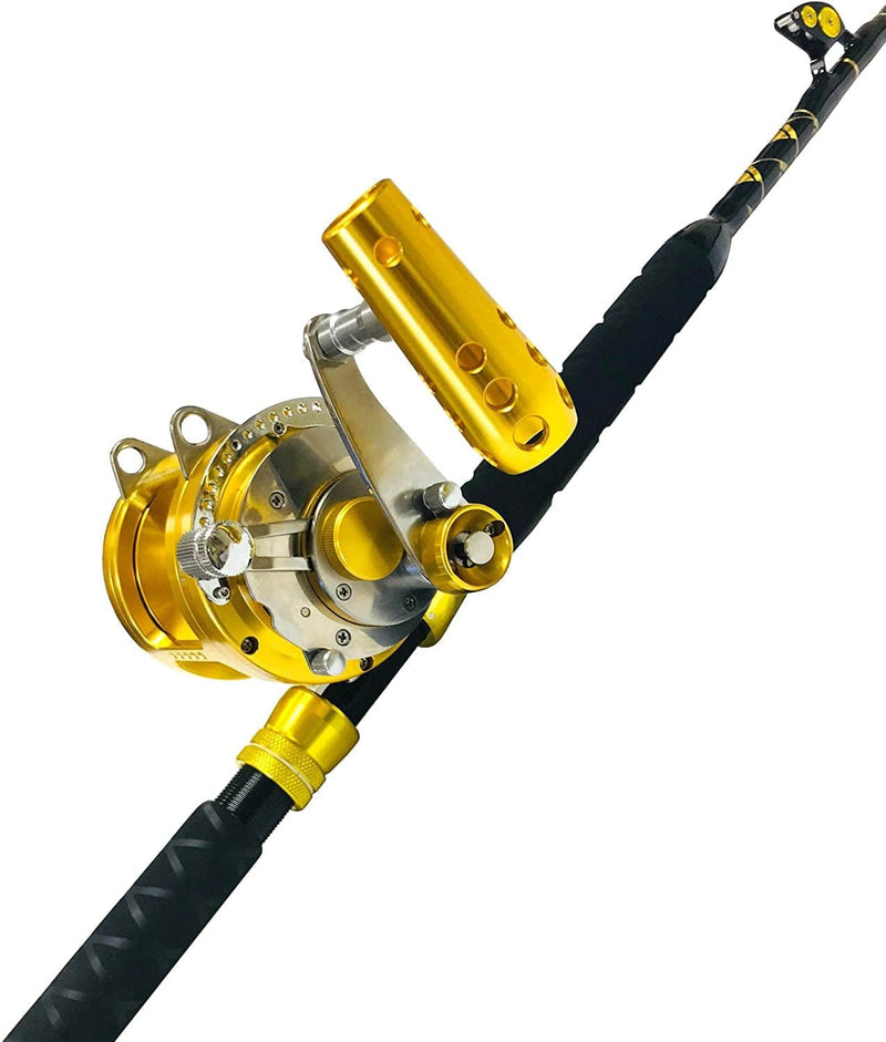 Eatmytackle 30 Wide 2 Speed Fishing Reels on 30-50 Pound Tournament Rods (2 Pack) Sporting Goods > Outdoor Recreation > Fishing > Fishing Rods Eat My Tackle   