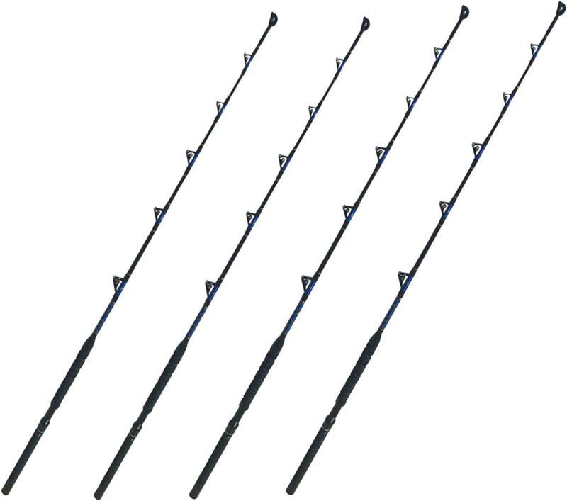 Eatmytackle Black & Blue All Roller Guide Boat Fishing Rod Sporting Goods > Outdoor Recreation > Fishing > Fishing Rods Eat My Tackle D: 150-180lb. 4 Pack  
