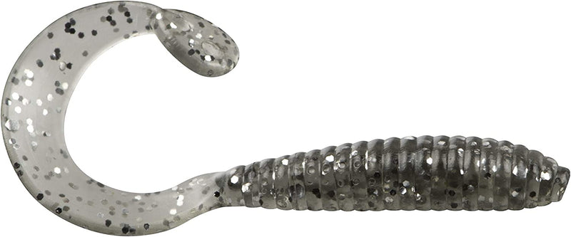 Bobby Garland Hyper Grub Curly-Tail Swim-Bait Crappie Fishing Lure, 2 Inches, Pack of 18 Sporting Goods > Outdoor Recreation > Fishing > Fishing Tackle > Fishing Baits & Lures Pradco Outdoor Brands Smoke Silver  