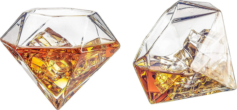 Set of 4 Diamond Whiskey & Wine Glasses 10Oz - Wine, Whiskey, Water, Diamond Shaped, Diamonds Collection Sparkle Patented Wine Savant - Stands Alone, or on Stand Home & Garden > Kitchen & Dining > Barware The Wine Savant 4 Diamond Glasses  