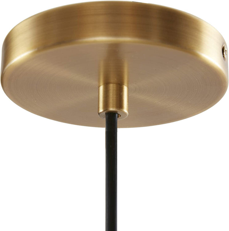 Hampton Hill Auburn Modern Pendant Lighting - Gold Base, Bell Shaped Glass Shades Chandelier, Gold/Clear