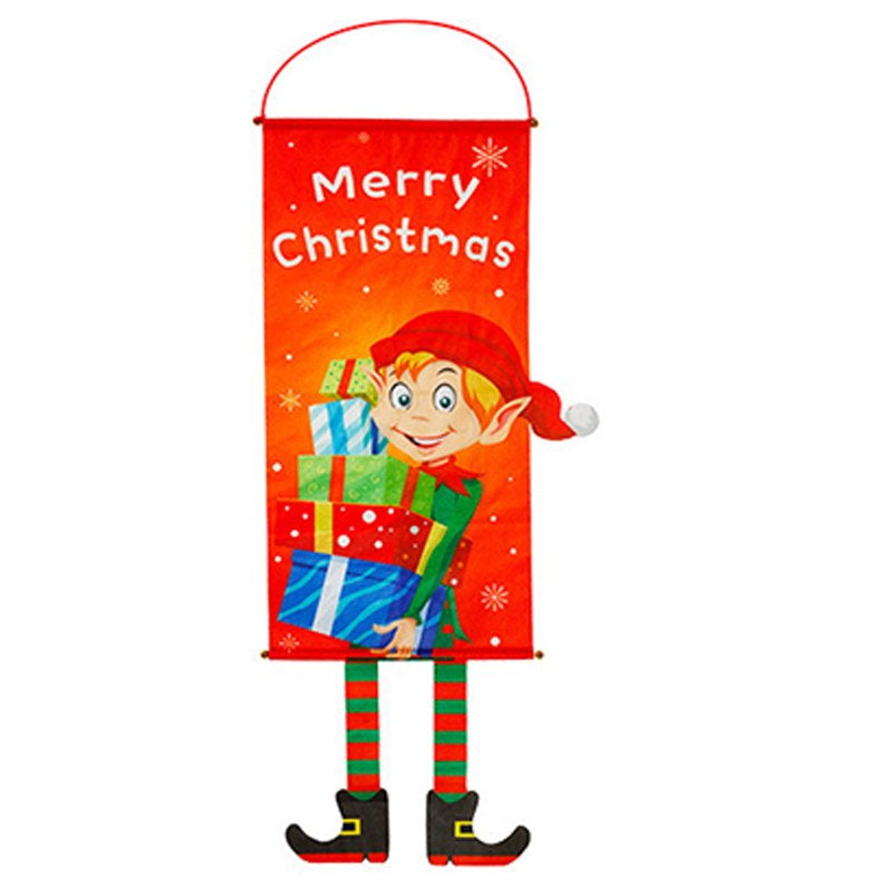 Christmas Porch Sign Banner Christmas Wall Decoration Party Supplies for Home Front Door New  808487639 TYPE-06  