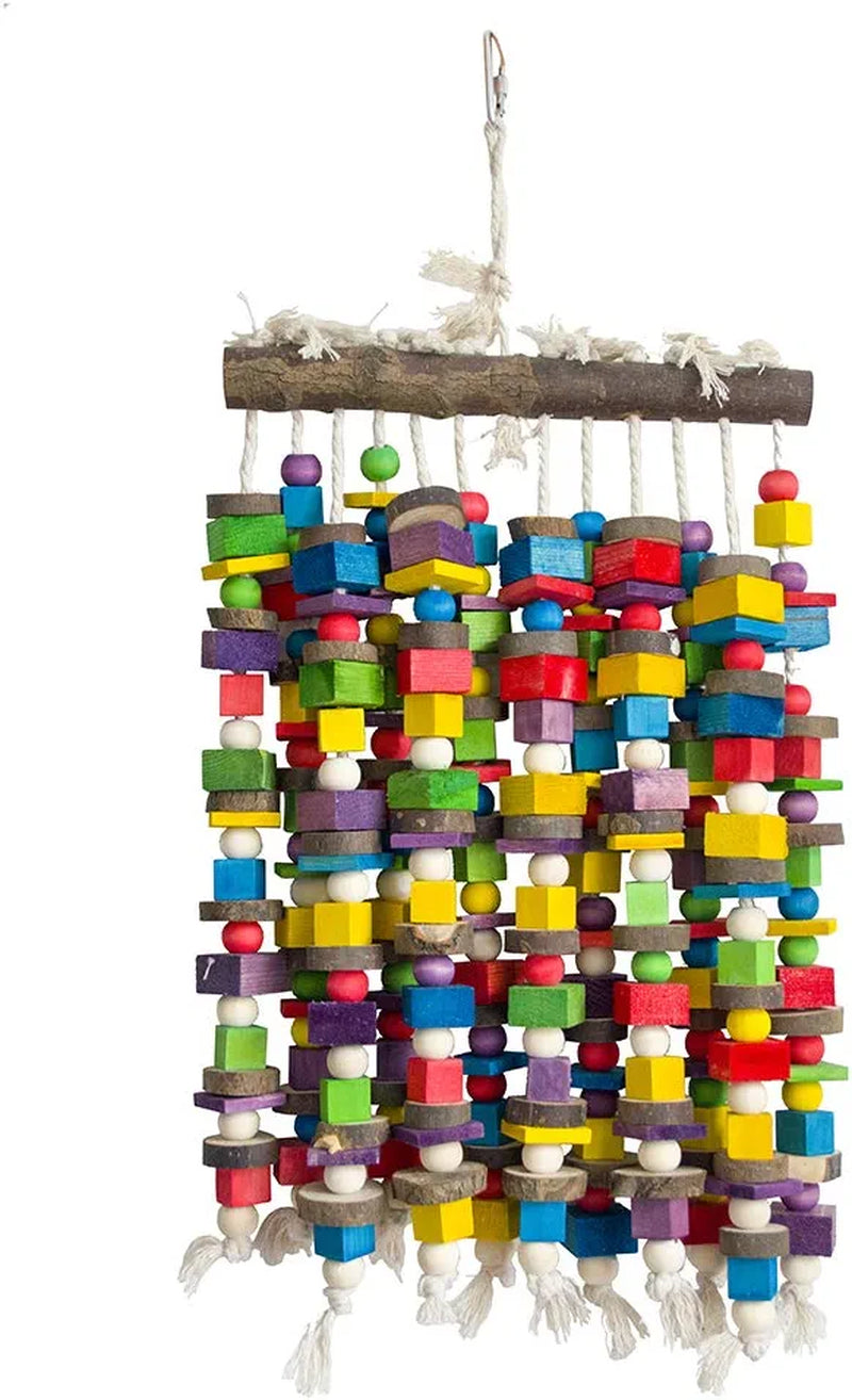 Deloky Extra Large Bird Parrot Chewing Toy-Multicolored Natural Wooden Blocks Bird Tearing Toys Suggested for Macaws Cockatoos,African Grey and a Variety of Parrots(X- Large) Animals & Pet Supplies > Pet Supplies > Bird Supplies > Bird Toys DELOKEY   
