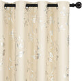 Ombre Blackout Curtains 84 Inches Long Damask Patterned Grommet Curtain Panels Grey Gradient Window Treatments Thermal Insulated Window Drapes for Bedroom Living Room(Grey, 2 Panels/ 52X84 Inch) Home & Garden > Decor > Window Treatments > Curtains & Drapes BLEUM CADE Floral-beige 52''W x 84''L 