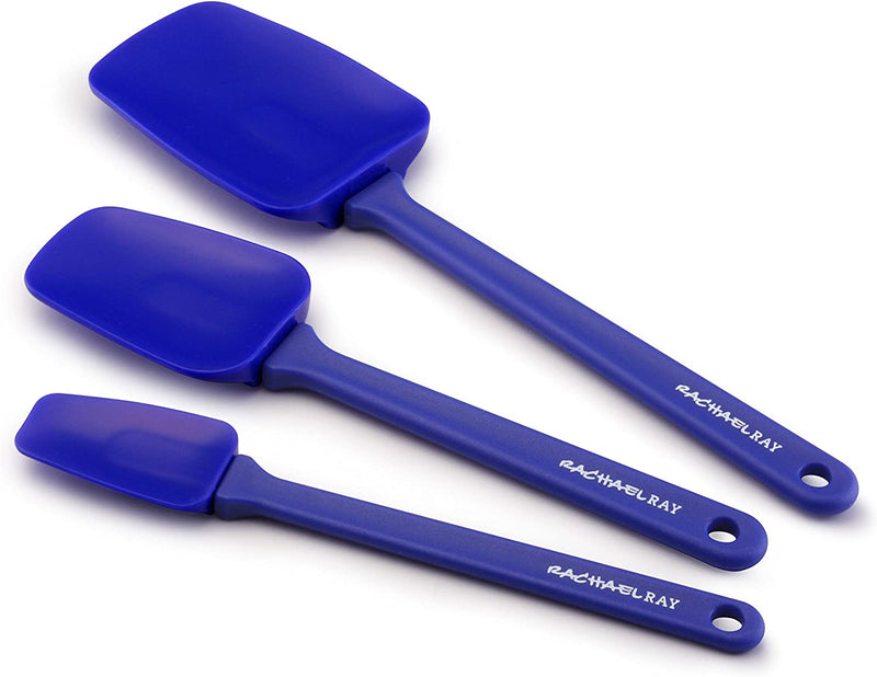 Rachael Ray Tools and Gadgets Solid Spoonulas / Scraping Cooking Utensil Set - 9-1/2-Inch, 10-Inch, and 12-1/2, Blue Home & Garden > Kitchen & Dining > Kitchen Tools & Utensils Rachael Ray Blue  