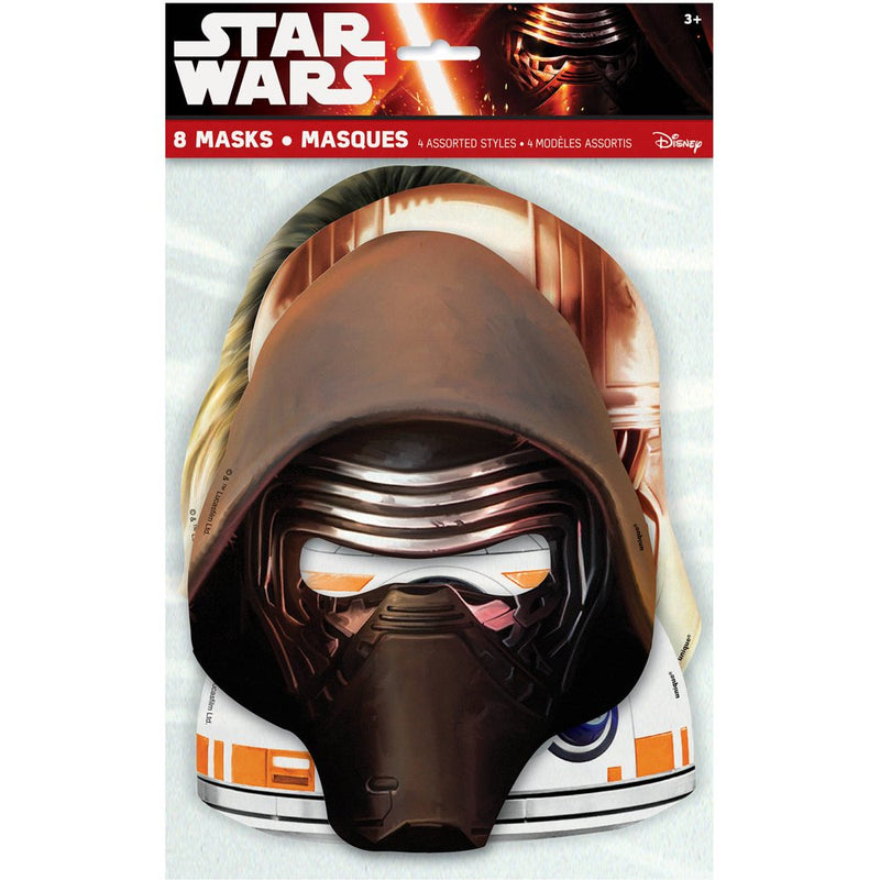 Star Wars Party Masks, 8-Count Apparel & Accessories > Costumes & Accessories > Masks Unique Industries   