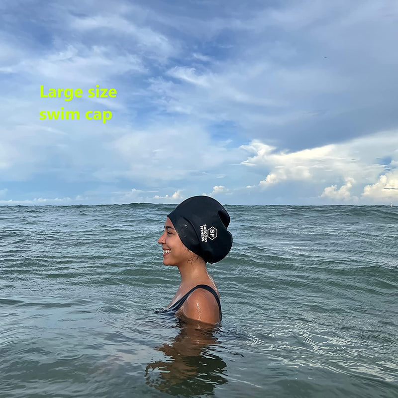 Sargoby Fitness Extra Large Swim Cap for Braids and Dreadlocks Use Unisex XL Swim Cap Also Use for Afros and Locs Dreads Swim Cap Swimming Cap for Dreadlocks Swim Cap for Braids Sporting Goods > Outdoor Recreation > Boating & Water Sports > Swimming > Swim Caps Sargoby   