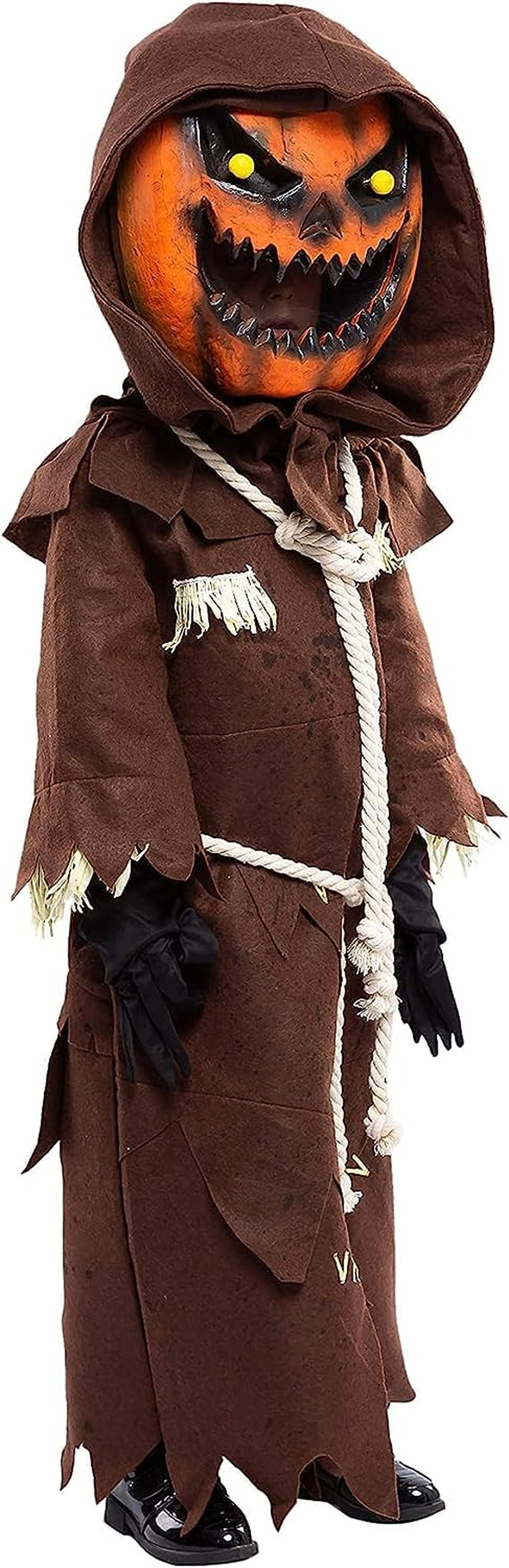 Spooktacular Creations Scary Scarecrow Pumpkin Bobble Head Costume W/Pumpkin Halloween Mask for Kids Role-Playing