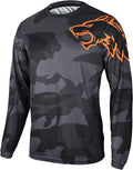 Men'S Mountain Bike Shirts Long Sleeve MTB Off-Road Motocross Jersey Quick Dry&Moisture-Wicking Sporting Goods > Outdoor Recreation > Cycling > Cycling Apparel & Accessories Wisdom Leaves Camo Black X-Large 