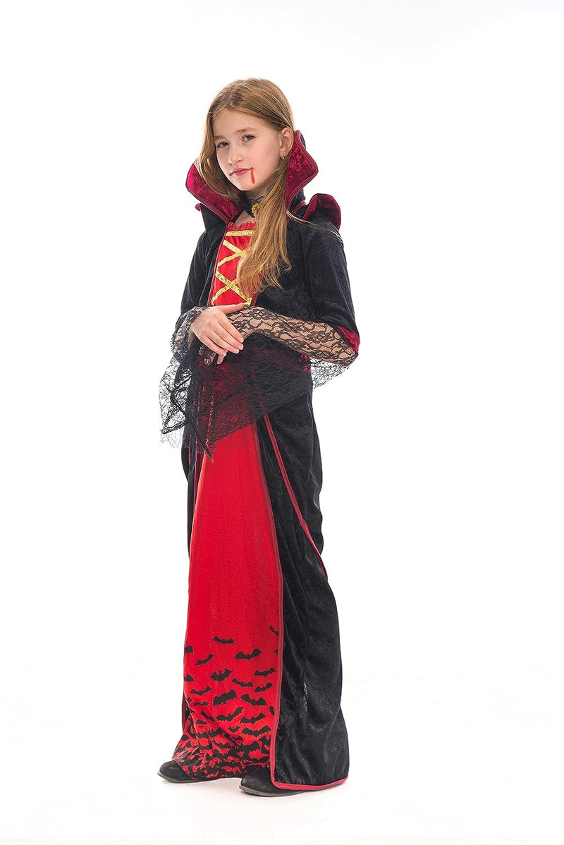 Spooktacular Creations Royal Vampire Costume for Girls Deluxe Set Halloween Gothic Victorian Vampiress Queen Dress up Party