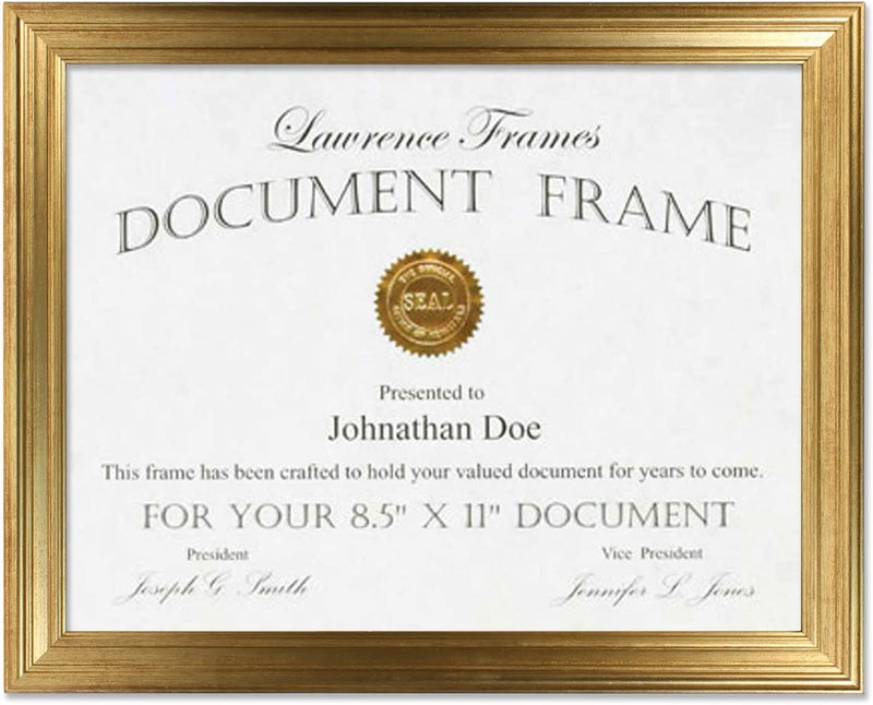Lawrence Frames 536281 8.5X11 Sutter Burnished Gold Picture Frame Home & Garden > Decor > Picture Frames Lawrence Frames   