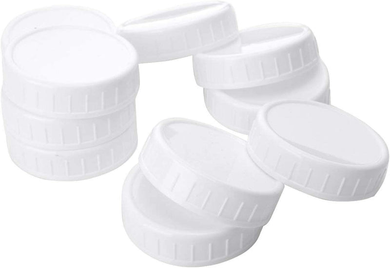 EORTA 10 Pack Plastic Mason Lids Wide/Regular Mouth Jar Lids Food Storage Bottles Caps for Kitchen Canning, Jars, Large-86 MM Home & Garden > Decor > Decorative Jars EORTA S-70 mm  