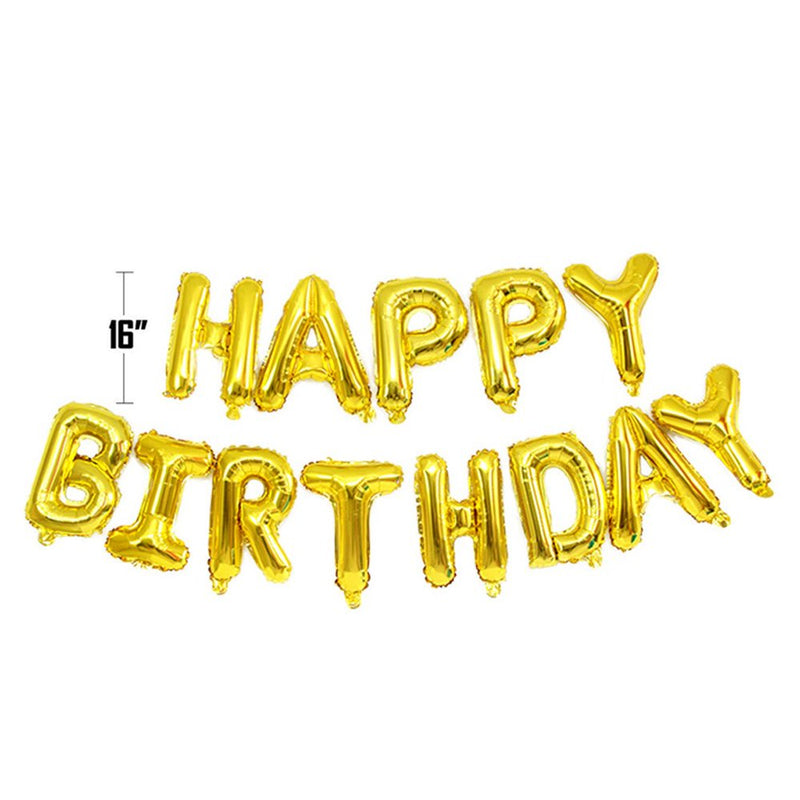 Lnjyigj Self Inflating Happy Birthday Balloons Banner Bunting 16 Inch Letters Foil (Gold) Event & Party Supplies Arts & Entertainment > Party & Celebration > Party Supplies LnjYIGJ   
