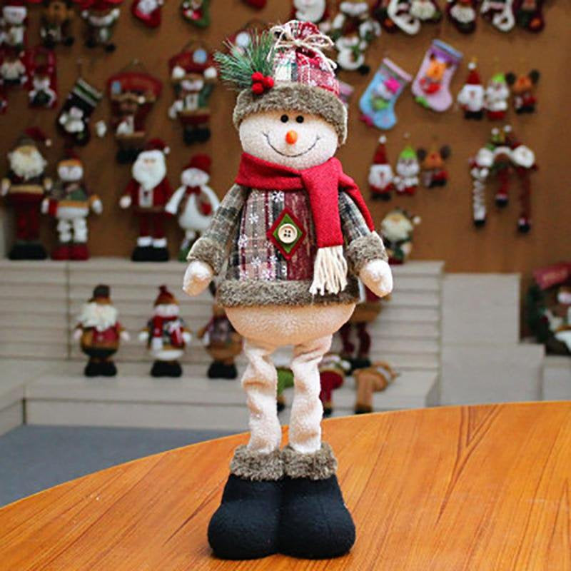 Household Christmas Decoration Dolls Santa Claus Elk Snowman Window Decoration Christmas Supplies  Popvcly Snowman  