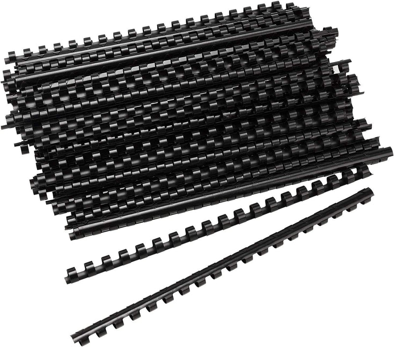 Plastic Binding Comb, 100 Pcs/Box,19-Holes, 3/8 in (10 Mm), 60 Sheets
