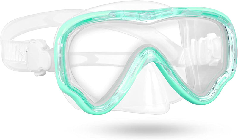 Muuxiins Kids Snorkel Mask Swimming Diving Mask Goggles with Nose Cover,Snorkel Gear Scuba Diving Snorkeling,Anti-Fog 180° Clear View Pool Swim Mask for Youth Children Junior Girls Boys Ages 5-15 Sporting Goods > Outdoor Recreation > Boating & Water Sports > Swimming > Swim Goggles & Masks MuuXiinS Green  
