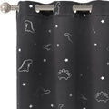 LORDTEX Dinosaur and Star Foil Print Blackout Curtains for Kids Room - Thermal Insulated Curtains Noise Reducing Window Drapes for Boys and Girls Bedroom, 42 X 84 Inch, Grey, Set of 2 Panels Home & Garden > Decor > Window Treatments > Curtains & Drapes LORDTEX Grey 42 x 84 inch 