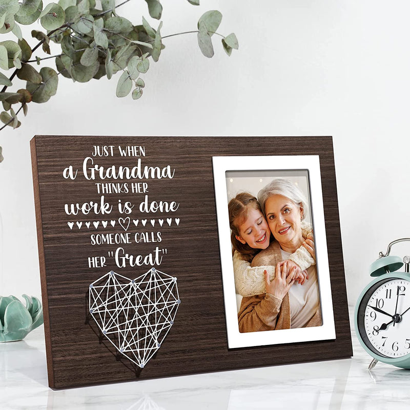 Great Grandma Christmas Gifts Great Grandma Picture Frame, Pregnancy Announcement Gifts for First Time Great Grandma New Great Grandmother Gifts Best Great Grandma Birthday Gifts Frame - 4X6 Photo