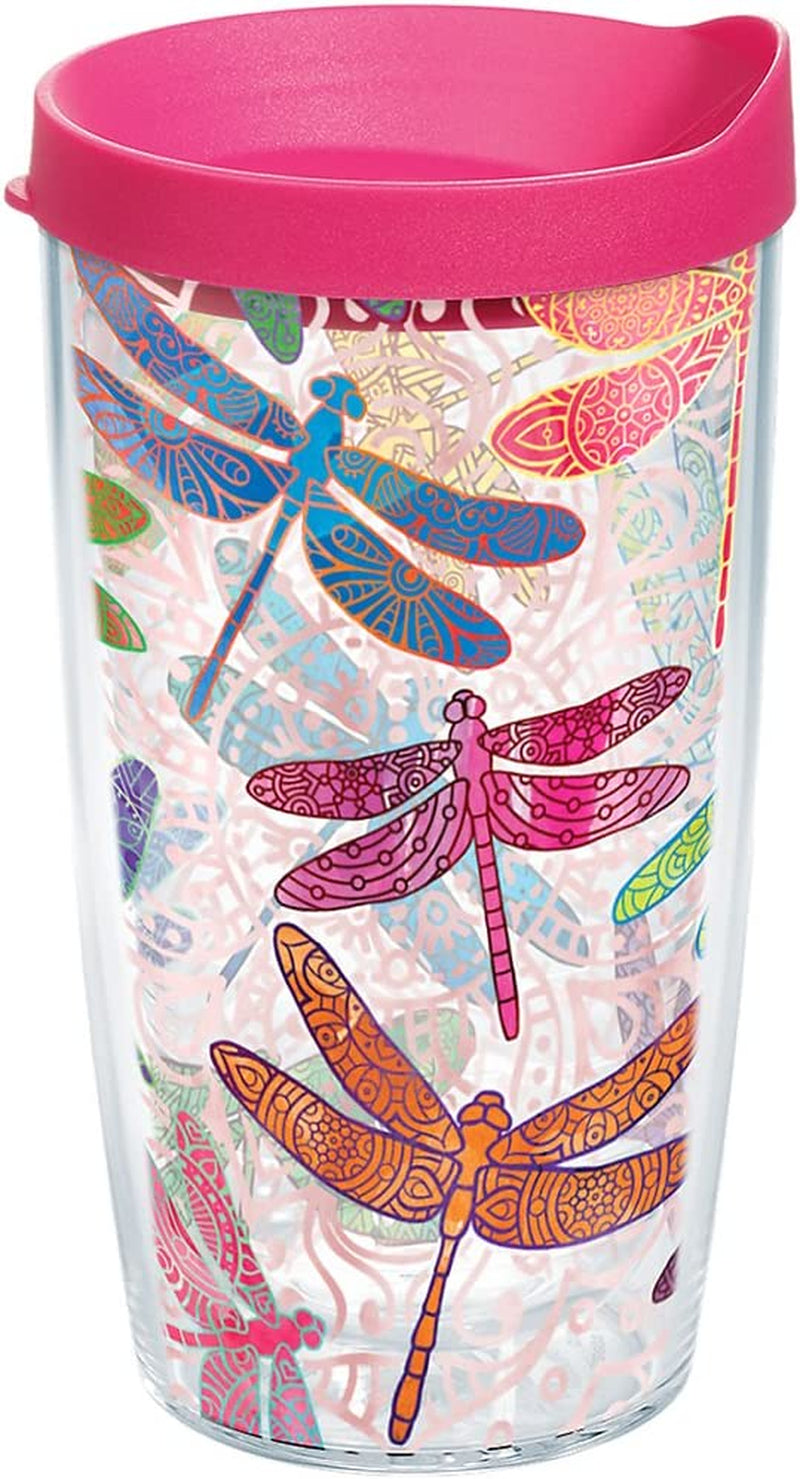 Tervis Made in USA Double Walled Dragonfly Mandala Insulated Tumbler Cup Keeps Drinks Cold & Hot, 24Oz, Classic Home & Garden > Kitchen & Dining > Tableware > Drinkware Tervis Classic 16oz 