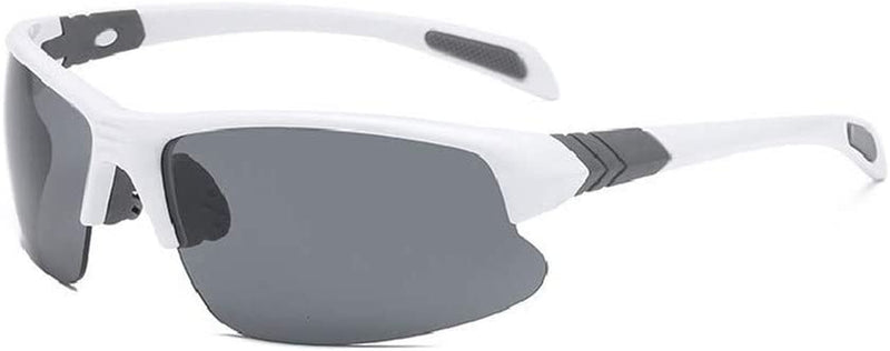 Runspeed Cycling Glasses Eyewear Sports Sunglasses UV400 for Riding Running Sporting Goods > Outdoor Recreation > Cycling > Cycling Apparel & Accessories Runspeed White/Grey  