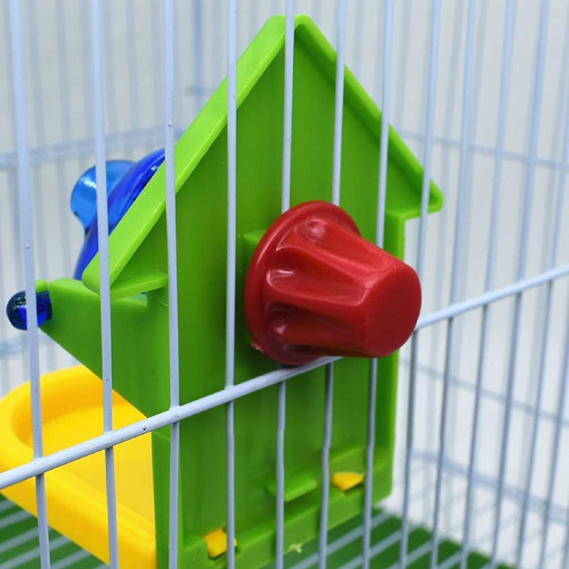 Balacoo Parrot Food Feeder Plastic Bird Food Dispenser Fixable Parrot Food Bowl Feeding Coop Cup Bird Intelligence Training Interactive Toy for Parakeet Conure Cockatiel Random Color Animals & Pet Supplies > Pet Supplies > Bird Supplies > Bird Cage Accessories > Bird Cage Food & Water Dishes Balacoo   
